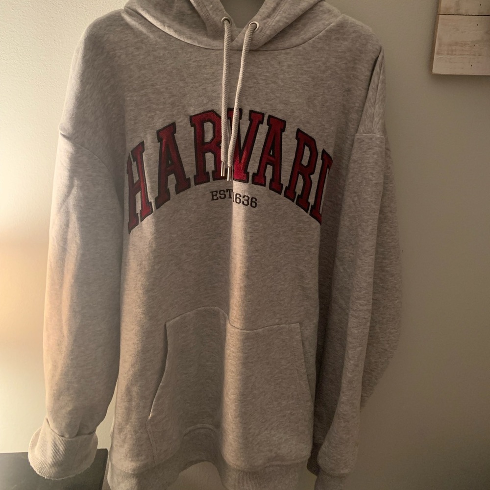 Gray Harvard Hoodie
